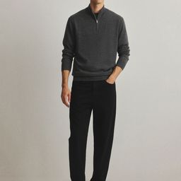 H&M Regular Fit Zip-Top Merino Wool Jumper-picture-8