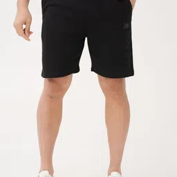 The Pant Project Men Bonfire Black Relaxed Fit Cotton Sweatshorts-image-46