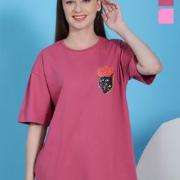 Dreambe Women Typography 2 Wonder Woman Printed Applique T-shirt-image-62