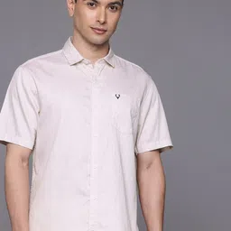 Allen Solly Custom Slim Fit Geometric Printed Pure Cotton Casual Shirt-picture-43