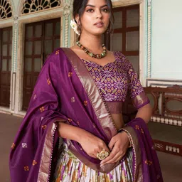Aika Printed Ready to Wear Lehenga & Unstitched Blouse With Dupatta image 3