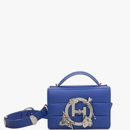 Outhouse Textured Leather Half Moon Handheld Bag with Tasselled-22
