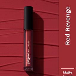 Pilgrim Matte Me Up Liquid Long-Lasting & Non-Drying Lipstick - 3 ml - Red Revenge -16 image 1