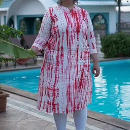 DIVASTRI Women Pink Voile A-Line Kurtas-picture-13