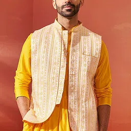 VASTRAMAY Woven Design Nehru Jacket-picture-25