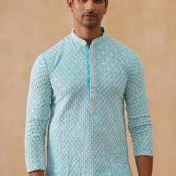Jompers Embroidered Chikankari Kurta With Pyjamas-picture-44