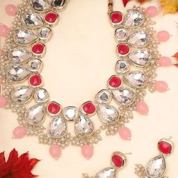 fabula Kundan Stone-Studded & Beaded Jewellery Set-image-84