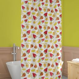 ArtzFolio White & Yellow Printed Water Proof Shower Curtain-image-96