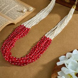 TEEJH Gold-Plated Bulbul Beaded Jewellery Set-image-38