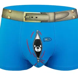 PANTEAZY Men Front Design Printed Trunk L0-S05-FPB-BL-S-Blue image 3