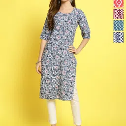 Anouk Rustic Women Pack Of 5 Ethnic Motifs Printed Kurta-image-83
