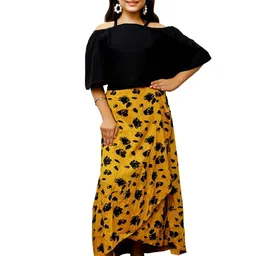 FELLAMO Floral Print Cape Sleeve Maxi Dress-picture-52
