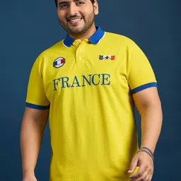bigbanana Originals Men Embroidered Polo Collar Pure Cotton Bio Finish Plus Size T-shirt-image-9
