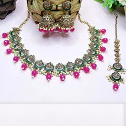 VATSALYA creation Women RedJewellery Set-image-67