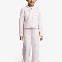 Ed-a-Mamma Girls Printed Coat with Trousers-image-3