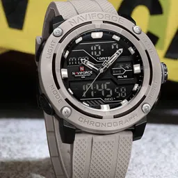 Naviforce Men Dial & Straps Multifunctional Digital Chronograph Watch NF7114 B.GY B.GY-1