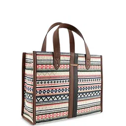 Textile and Beyond Leather Structured Sling Bag-46
