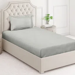 Arrabi Green 350 TC Single Bedsheet Set 2.15 m x 1.50 m-image-14