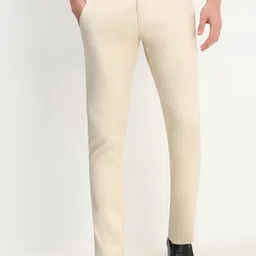 Allen Solly Men Solid Cotton Slim Fit Regular Trousers-image-80