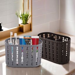 Kuber Industries Grey Set of 2 Reusable Multi-Utility Organisers-25