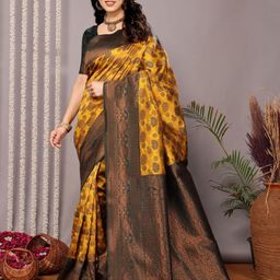 Shriyangan Floral Zari Pure Silk Kanjeevaram Saree-image-30