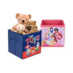 YK Navy Blue & Pink 2 Pieces Printed Storage Box Organisers-image-116