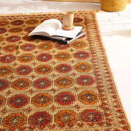 JAYPORE Maroon Ethnic Motifs Cotton Carpet-25