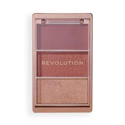 Makeup Revolution London Blush Icon Palette With Hyaluronic Acid - 9.8g Aura Points Rose-47