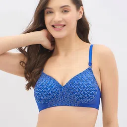 Clovia Geometric Printed Full Coverage Lightly Padded Non-Wired Regular T-shirt Bra-15