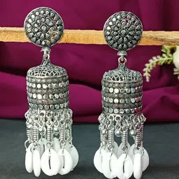 Efulgenz Contemporary Jhumkas Earrings-image-59