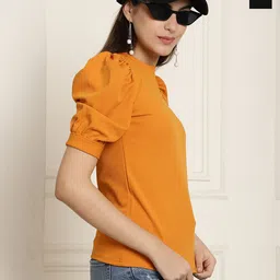Metronaut Women Pack of 2 Puff Sleeve Peplum Top-picture-26