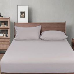 THE little BIG STORE Grey Microfibre 300 TC King Bedsheet Sets - 1.82 m x 1.98 m-13