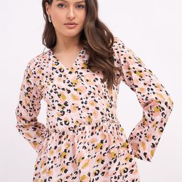 CORSICA Animal Print Crepe Top-image-42
