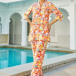 Moda Rapido Printed Top With Trousers Co-Ords-image-50