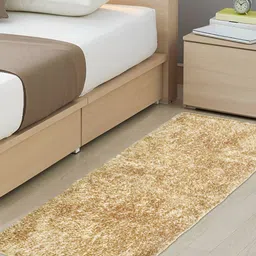 FABINALIV Beige Anti-Skid Large Size Bedside Runner-17