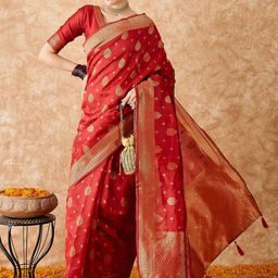 Maroosh Woven Design Zari Banarasi Saree-image-91