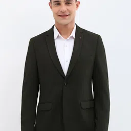 Allen Solly Men Textured Slim Fit Single-Breasted Blazer-picture-14