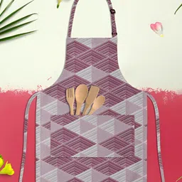 ArtzFolio Grey & Brown Printed Cotton Aprons-27