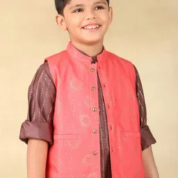 Fabindia Block Printed Nehru Jacket image 3