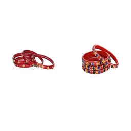 Somil Elegant Combo Glass Bangle Set | Handmade Traditional Chudi For Women | Perfect For Daily & Occasion Use, Combo Of 2 Set, Red, Multicolor-image-89