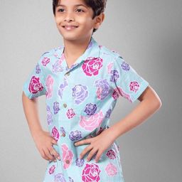 Tura Turi Boys Floral Opaque Printed Casual Shirt-image-64