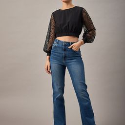 The Roadster Lifestyle Co Self Design Crop Top-10