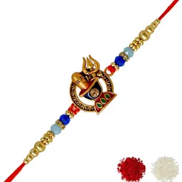 MEIRA JEWELLERY 3-Pcs Rakhi With Roli Chawal & Greeting Card-image-39