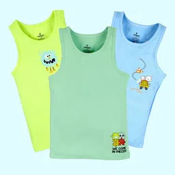 KiddoPanti Boys Pack Of 3 Cotton Innerwear Vests-image-26