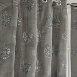 IVAZA Unisex Grey Curtains and Sheers-image-2