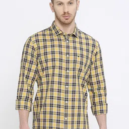 Basics Men Slim Fit Shepherd Checks Opaque Checked Casual Shirt-image-92