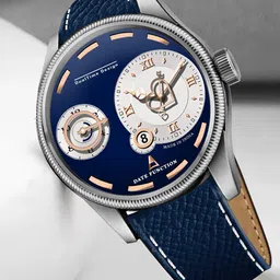 DOUBLERUN Men Dial & Leather Straps Analogue Chronograph Watch H05N15023-42