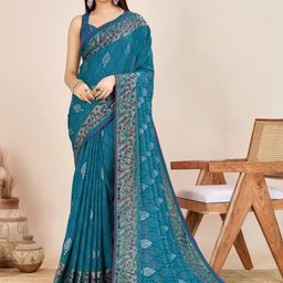 HERE&NOW Ethnic Motifs Printed Saree-image-38