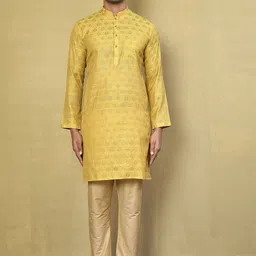 Arihant Rai Sinha Men Woven Design Printed Kurta with Pyjama-picture-20