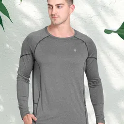 Body Mechanics Men Solid Round Neck Muscle Fit T-shirt-image-21